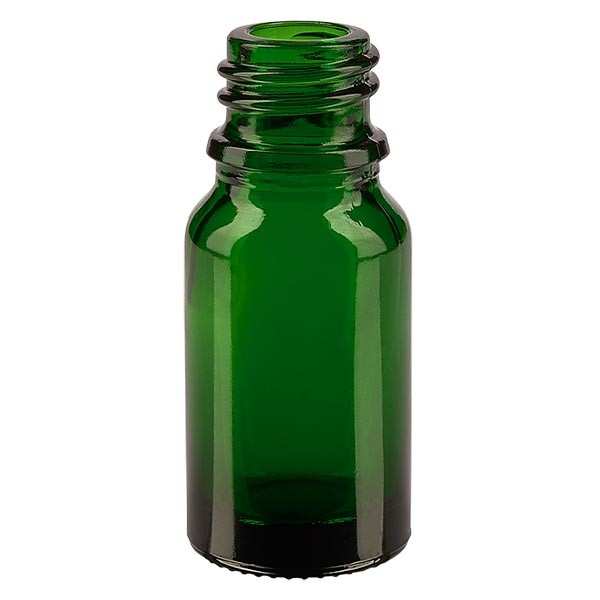 Frasco cuentagotas, 10 ml, ND18, vidrio verde, frasco de farmacia