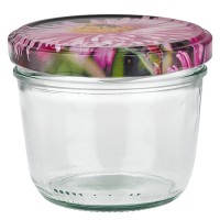 Vaso de 230 ml + tapa BasicSeal decoración de flores UNiTWiST Vaso de 230 ml + tapa BasicSeal decoración de flores UNiTWiST