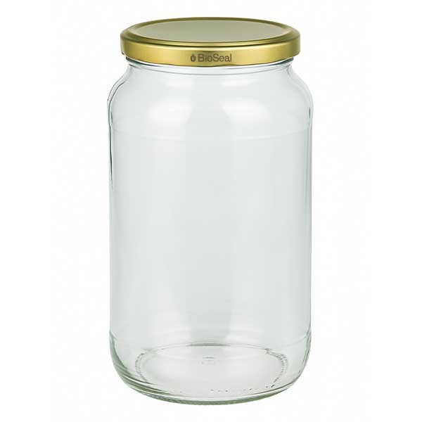 UNiTWIST Runda de 1062 ml con tapa Twist Off dorado TO82 BioSeal