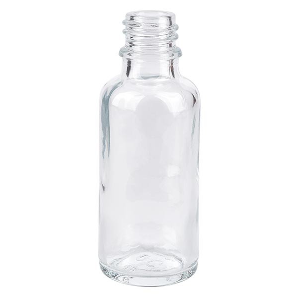 Frasco cuentagotas, 30 ml, ND18, vidrio transparente, frasco de farmacia