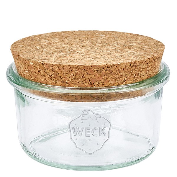 Vasos de 165ml WECK RR80 con corcho natural