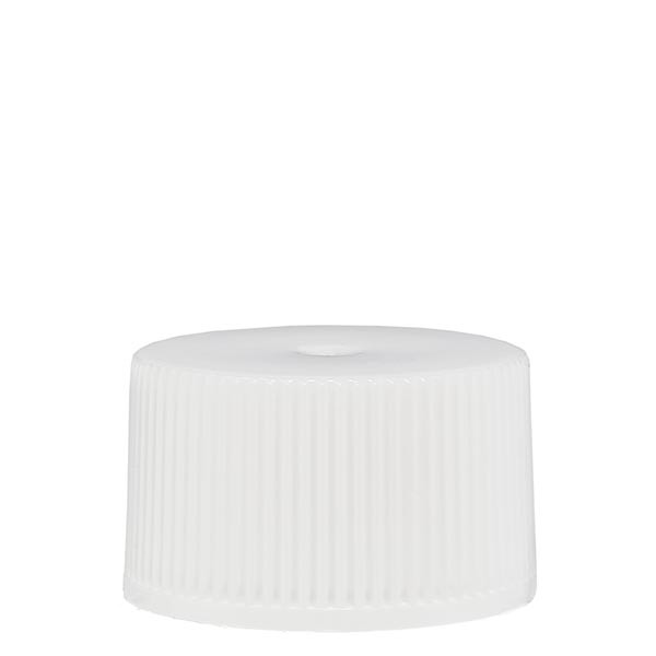 Tapón de rosca de 25 mm de PP blanco, estándar, con junta