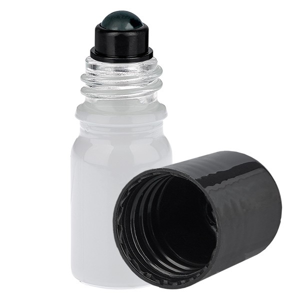 Frasco roll-on de 5 ml negro STD WhiteLine UT18/5