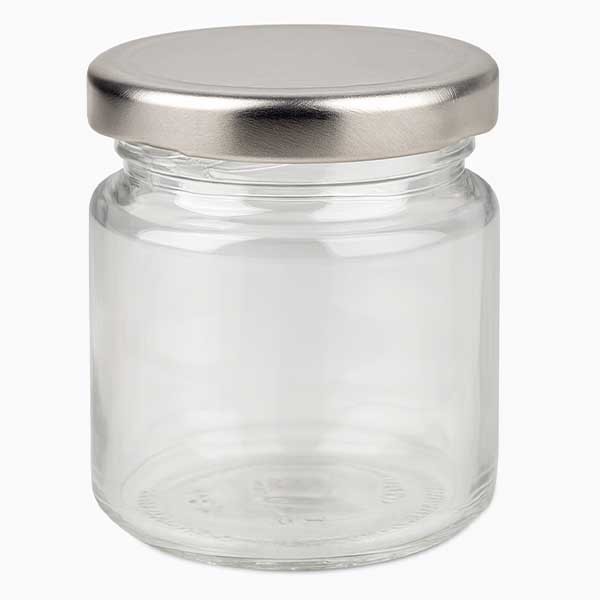 Vaso redondo de 53 ml con tapa BasicSeal plata UNiTWIST