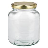 Vaso oval de 370 ml con tapa BasicSeal dorada UNiTWIST Vaso oval de 370 ml con tapa BasicSeal dorada UNiTWIST