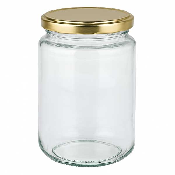 Vaso redondo de 382 ml con tapa BasicSeal oro UNiTWIST