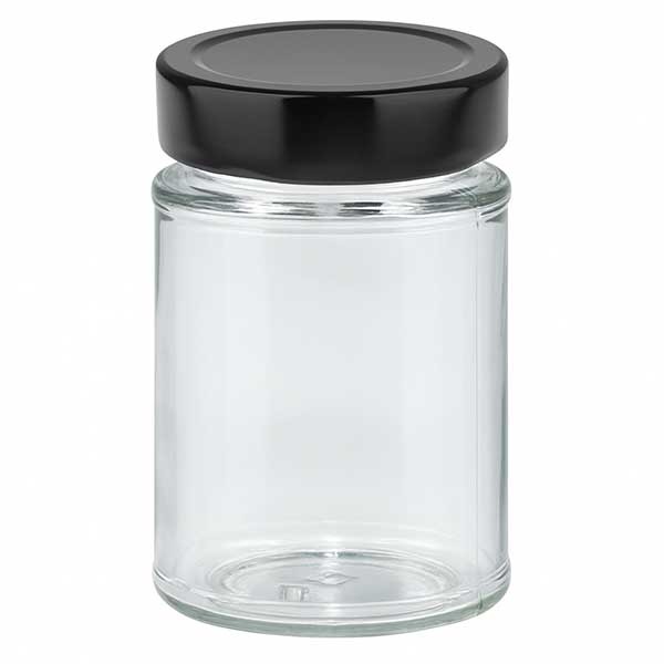 tarro redondo 202ml + tapa BasicSeal negro profundo UNiTWiST