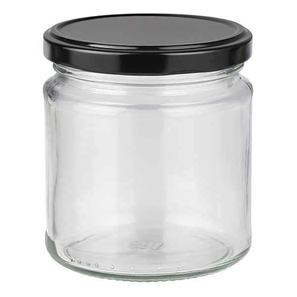 Vaso redondo de 212 ml con tapa BasicSeal negra UNiTWiST