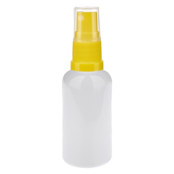 Botella pulverizadora de 50 ml, amarilla/transparente, STD WhiteLine UT18/50