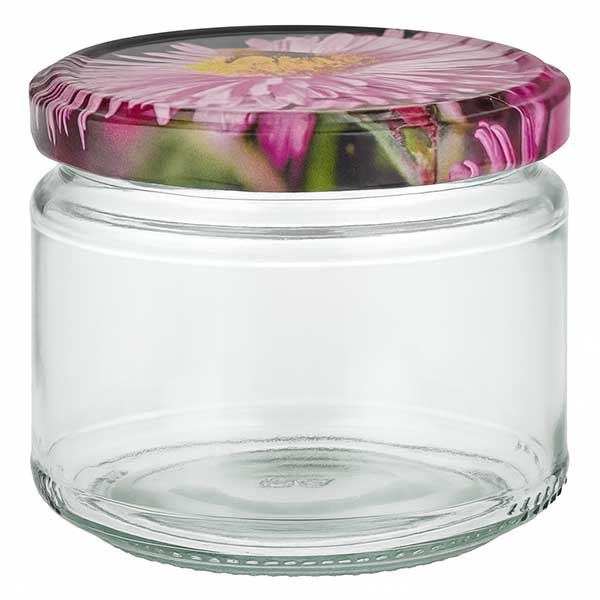 Vaso Redondo 330ml + Tapa BasicSeal Blossom Decor UNiTWiST