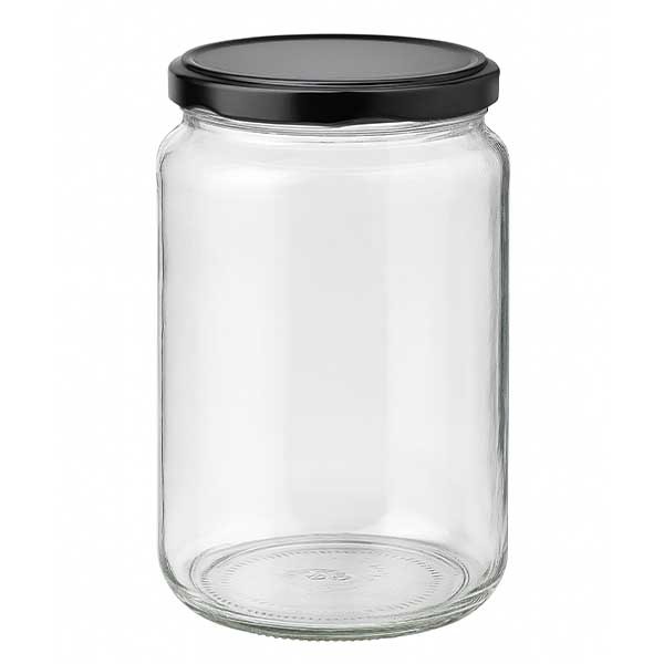 795ml vaso redondo con tapa BasicSeal negro UNiTWiST