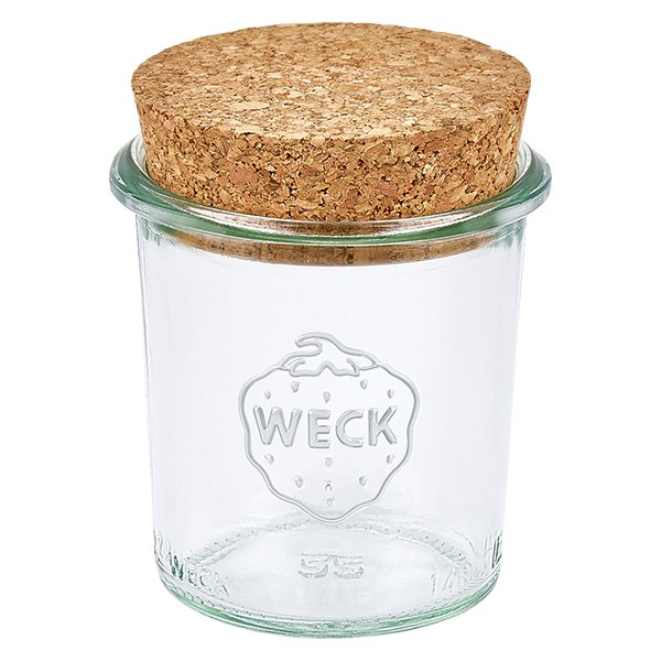 Vasos de 140ml WECK RR60 con corcho natural