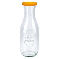 1062ml botella de zumo WECK RR60 con tapa de silicona naranja 1062ml botella de zumo WECK RR60 con tapa de silicona naranja