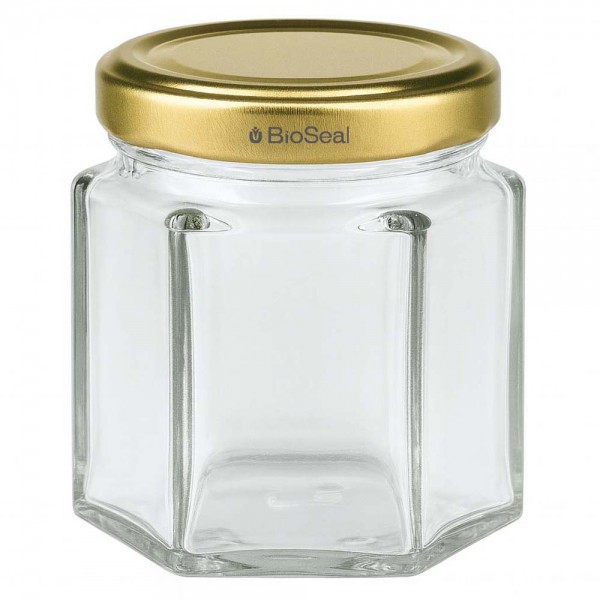 Tarro para miel de 60 g con tapa dorada BioSeal UNiTWIST