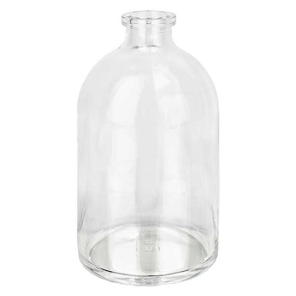 Vial para inyección, vidrio transparente, 100 ml - vidrio moldeado tipo I
