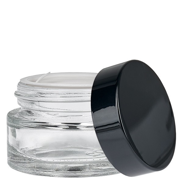 Tarro de cristal 20ml blanco con tapa insertable UNiTWIST