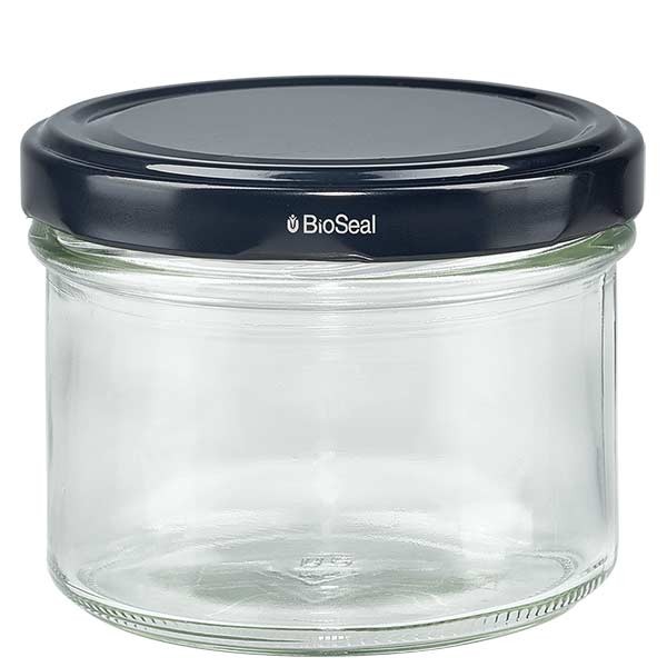 Vaso de 225 ml con tapa BioSeal negro UNiTWIST