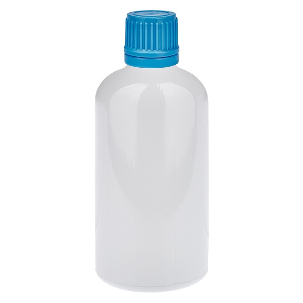 Botella de 100 ml, 11 mm, SV azul, OV WhiteLine UT18/100