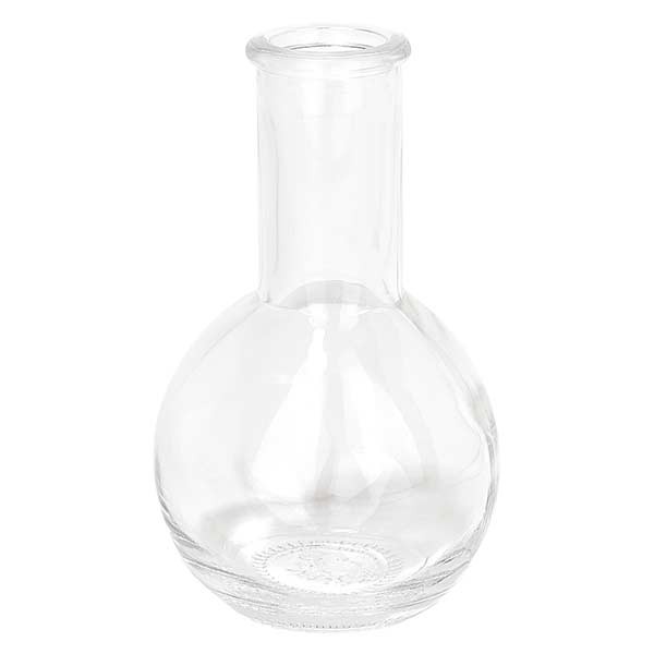 Botella para tapón de corcho Tulip, 100 ml, transparente, boca de 18 mm, sin tapón de corcho 18/22