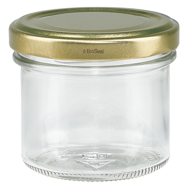 Vasos de 125 ml con tapa BioSeal oro UNiTWIST