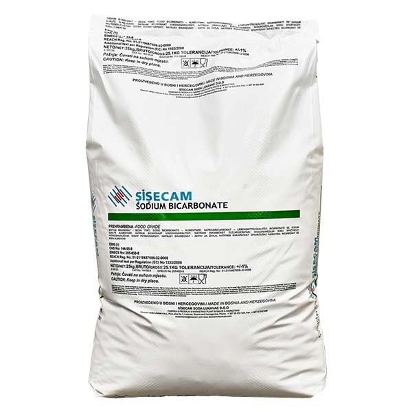 Saco de 25 kg de bicarbonato de sodio