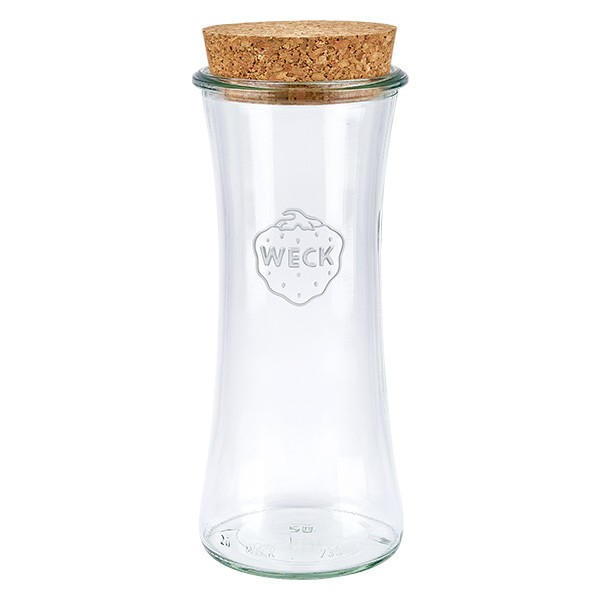 Tarro de delicatessen de 700ml WECK RR80 con corcho natural