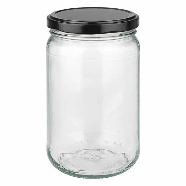 Vaso redondo de 305 ml con tapa BasicSeal negra UNiTWiST
