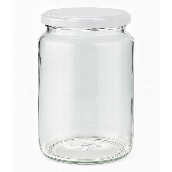 795ml vaso redondo con tapa BasicSeal blanco UNiTWIST