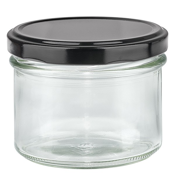 Vaso de 225 ml con tapa BasicSeal negro UNiTWiST