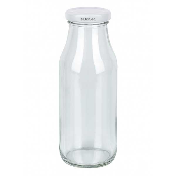 UNiTWIST Bottle de 263 ml con tapa Twist Off blanca TO43 Bio Seal