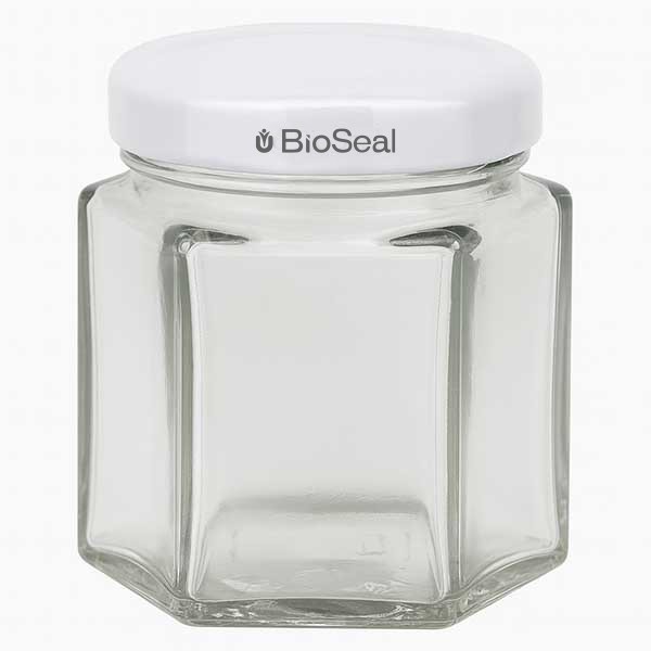 47ml Hexaglass con tapa BioSeal blanco UNiTWIST