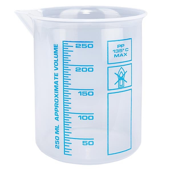 Vaso de precipitado (tipo Griffin), 250 ml, de PP