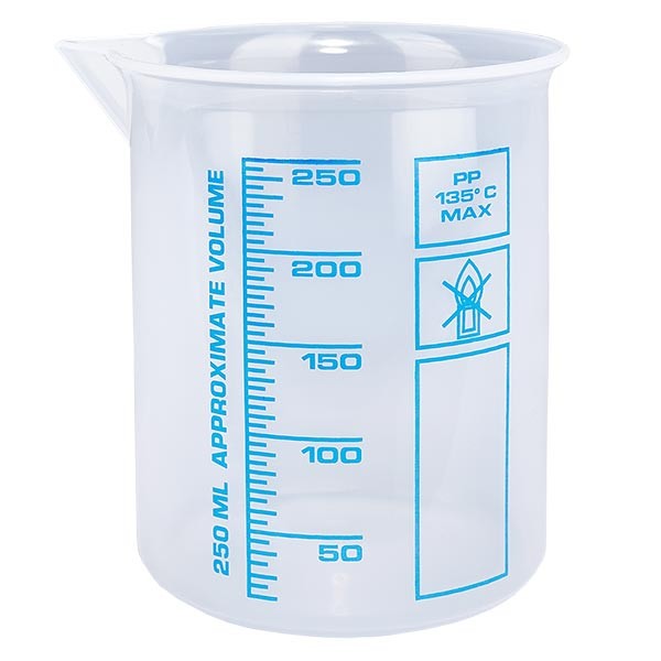 Vaso de precipitado (tipo Griffin), 250 ml, de PP