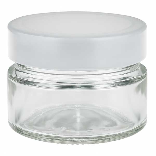 Tarro redondo de 80 ml con tapa BasicSeal blanco hondo UNiTWiST