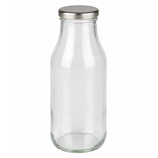 Frasco de 263 ml con tapa BasicSeal plata UNiTWIST