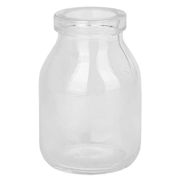 Botella para tapón de corcho Round, 50 ml, transparente, boca de 22 mm, sin tapón de corcho 22/26