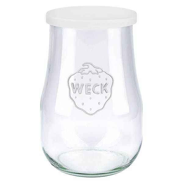 Tarro Tulipán 1750ml WECK con Tapa Silicona blanco