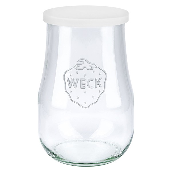 Tarro Tulipán 1750ml WECK con Tapa Silicona blanco