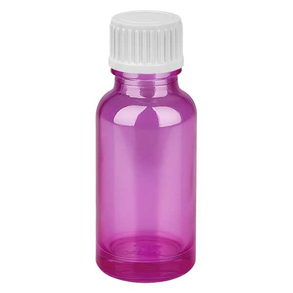 20ml Tropfflasche 0.9mm weiß mit Standardverschluss PurpleLine UT18/20