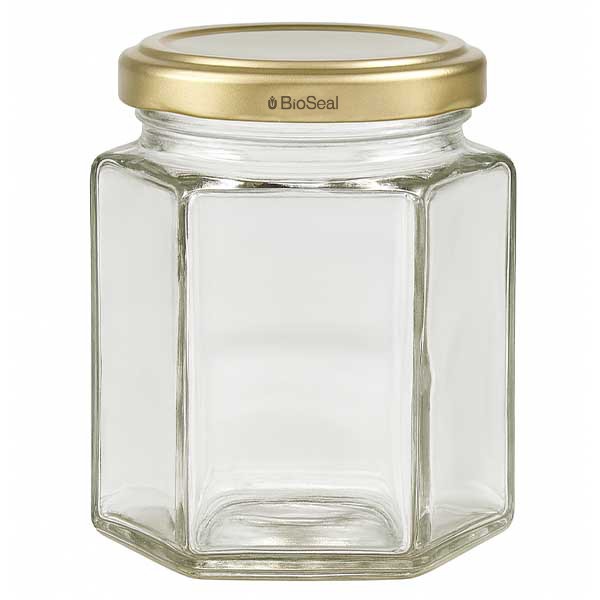 UNiTWIST Hexa de 196 ml con tapa Twist Off dorada TO58