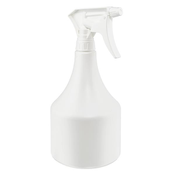 Botella de espray, forma cónica, PP, 1000 ml, incluye pistola pulverizadora manual