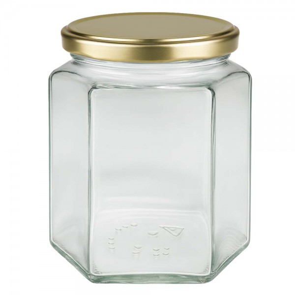Tarro para miel de 500 g con tapa dorada BasicSeal UNiTWIST