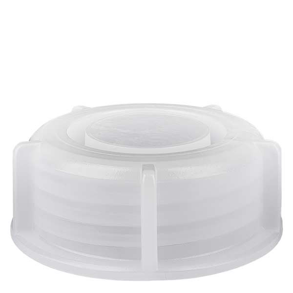 Tapón de rosca para frasco de laboratorio de cuello ancho de 1000 ml, transparente 65 mm