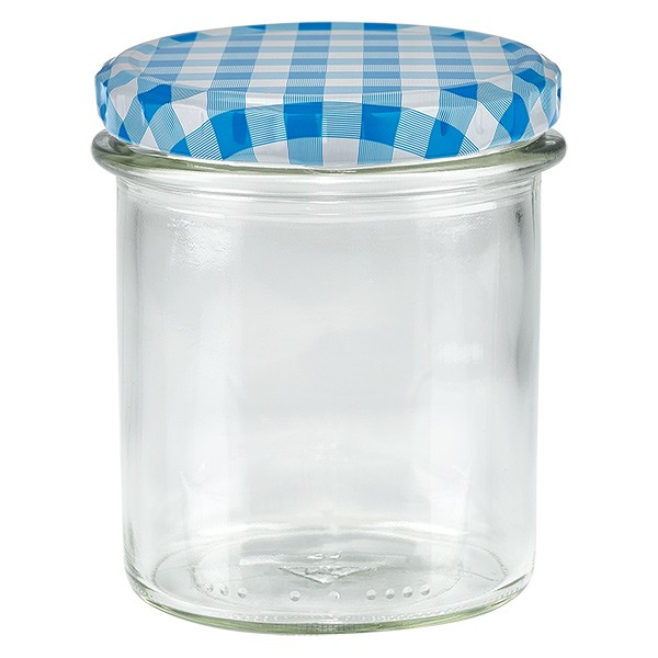 Vaso 350ml + tapa BasicSeal azul/blanco UNiTWiST