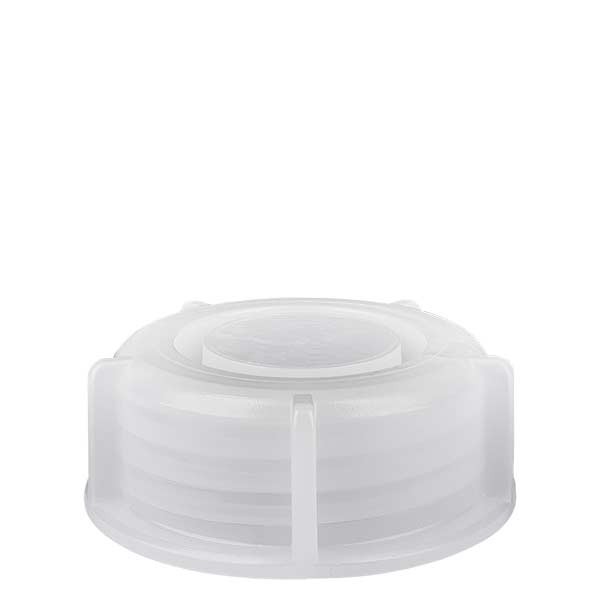 Tapón de rosca para frascos de laboratorio de cuello ancho de 250 ml, transparente 40 mm