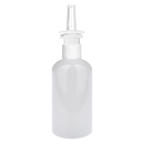 Botella pulverizadora nasal de 100 ml blanca/transparente STD WhiteLine UT18/100