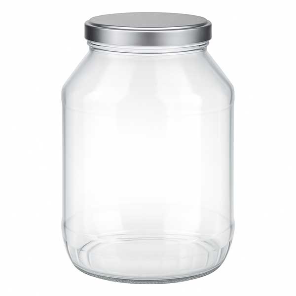 2650ml vaso redondo + tapa BasicSeal plata mate UNiTWIST