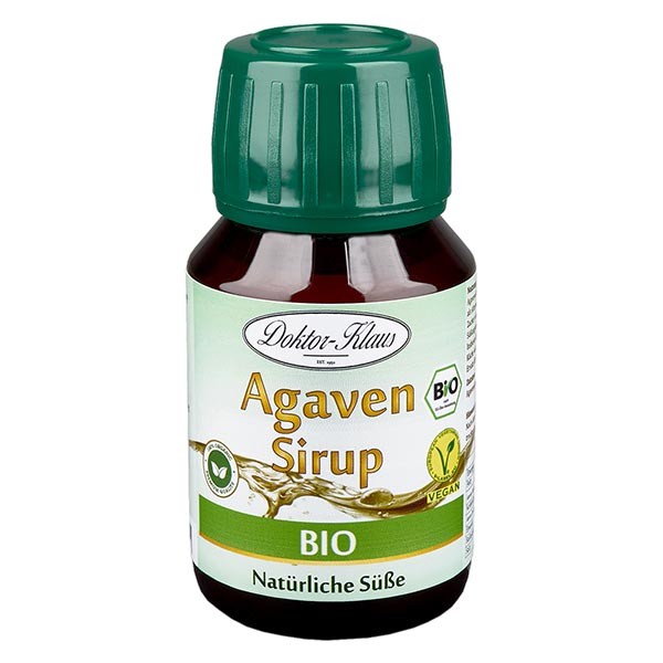 Jarabe de agave ecológico de 50 ml en botella PET ámbar