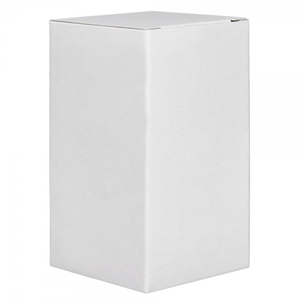 Caja plegable FS2 de cartón blanco, altura de 97 mm