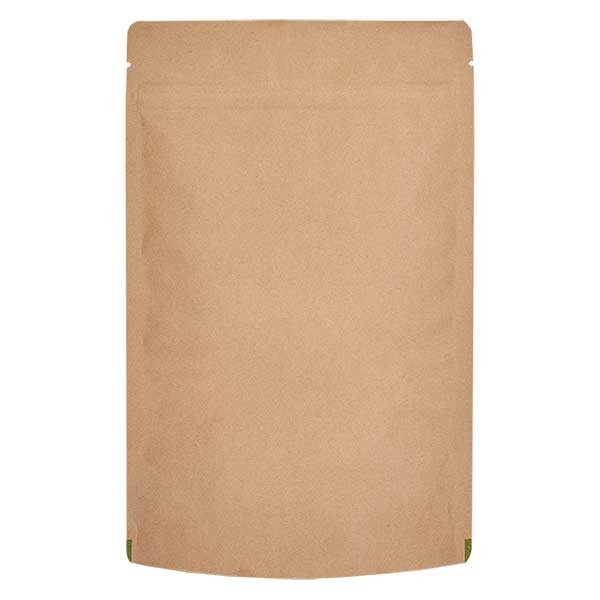 Bolsa de papel Kraft con base rígida, marrón (volumen de llenado aprox. 100 g / 120x200 mm)